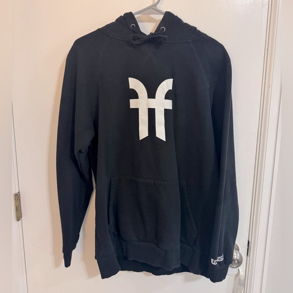 Faction Skis Logo Black Hoodie, Women’s XL